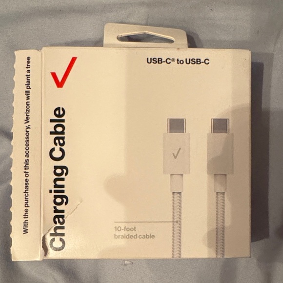 Verizon USB-C to USB-C Charging Cable 10 feet long - Picture 1 of 1